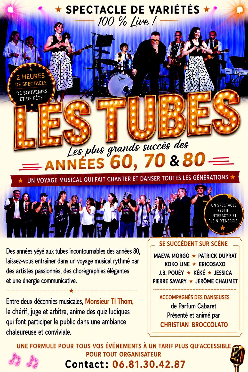 Les Tubes — affiche du spectacle